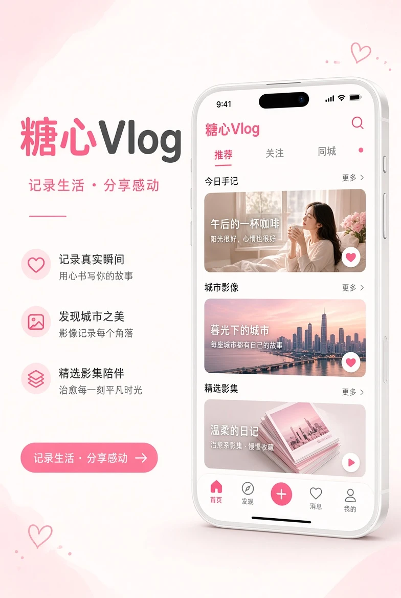 糖心Vlog APP移动阅读界面